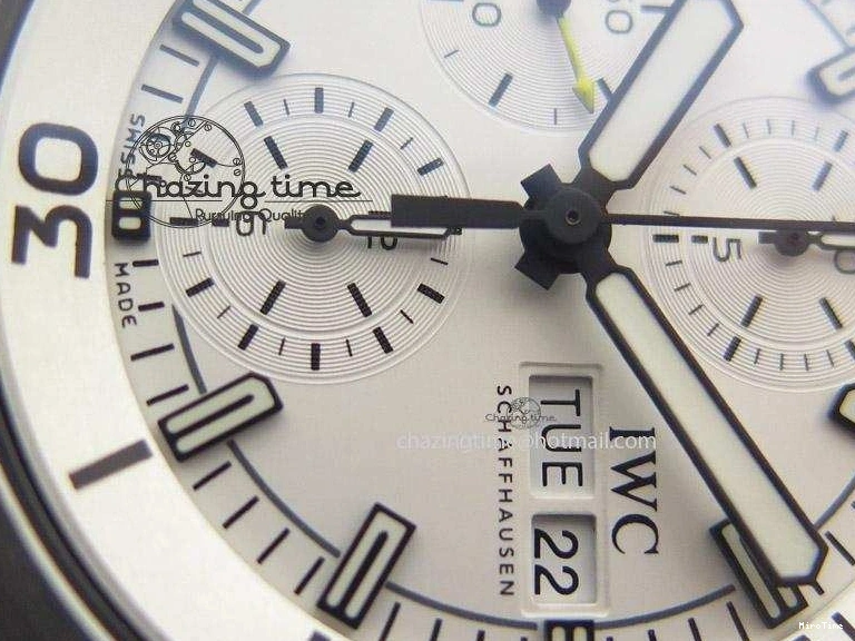 MIROTIME 0404 Versatile Aquatimer Chrono IW376803 V6F 1:1 Best Edition White Dial On SS Bracelet A 7359